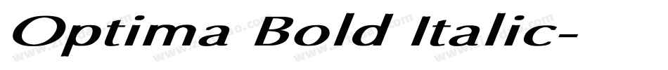 Optima Bold Italic字体转换